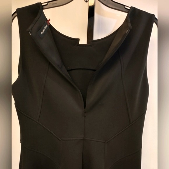 Ivanka Trump Classic Black Dress Fit & Flare Gold Chain Detail Size 12 - Picture 7 of 11